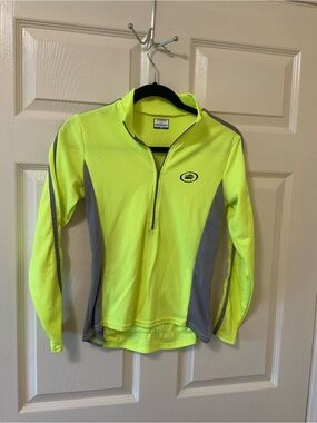 Women’s High-Visibility Yellow & Gray Women's Long-Sleeve Cycling Jersey